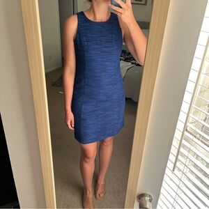 LOFT Blue Sleeveless Sheath Mini Dress
